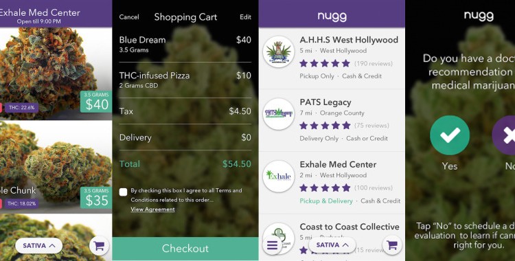 Nugg, l'appli pour commander du cannabis