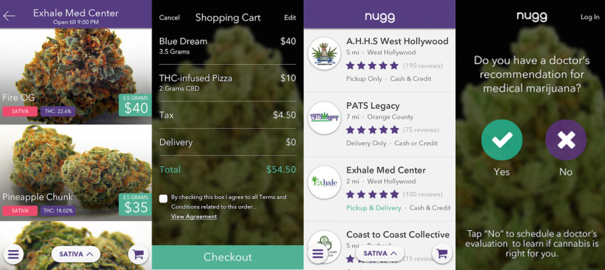 Nugg, l'appli pour commander du cannabis