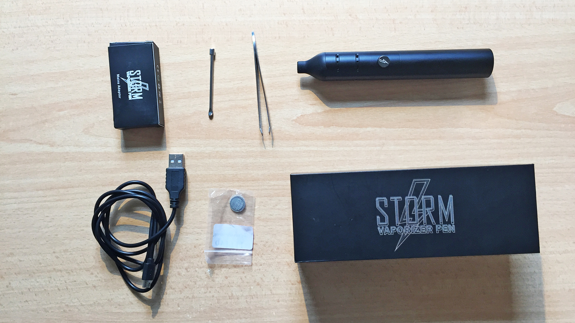 Le vaporisateur Storm et ses accessoires