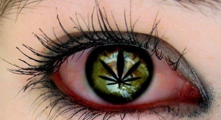 Yeux rouges dus au cannabis