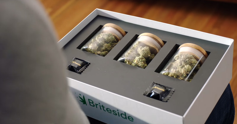 Publicité Briteside pour du cannabis