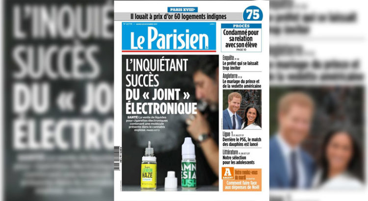 Une du Parisien sur le cannabis