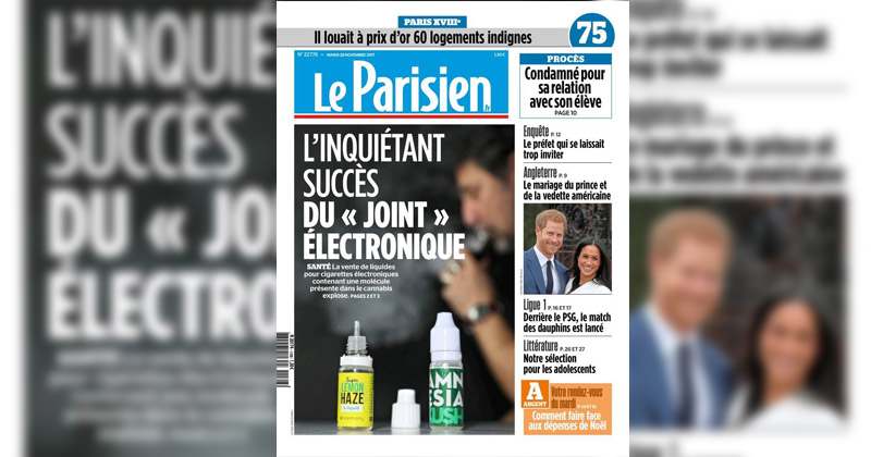 Une du Parisien sur le cannabis