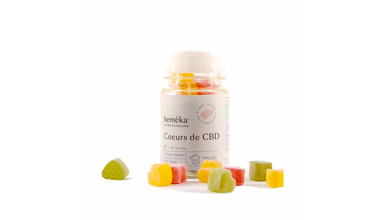 Coeurs de CBD par Hemeka