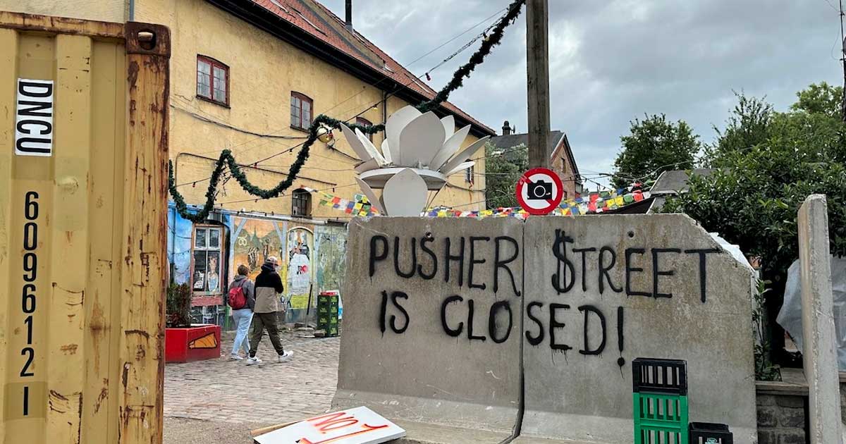 Fermeture de Pusher Street à Christiania
